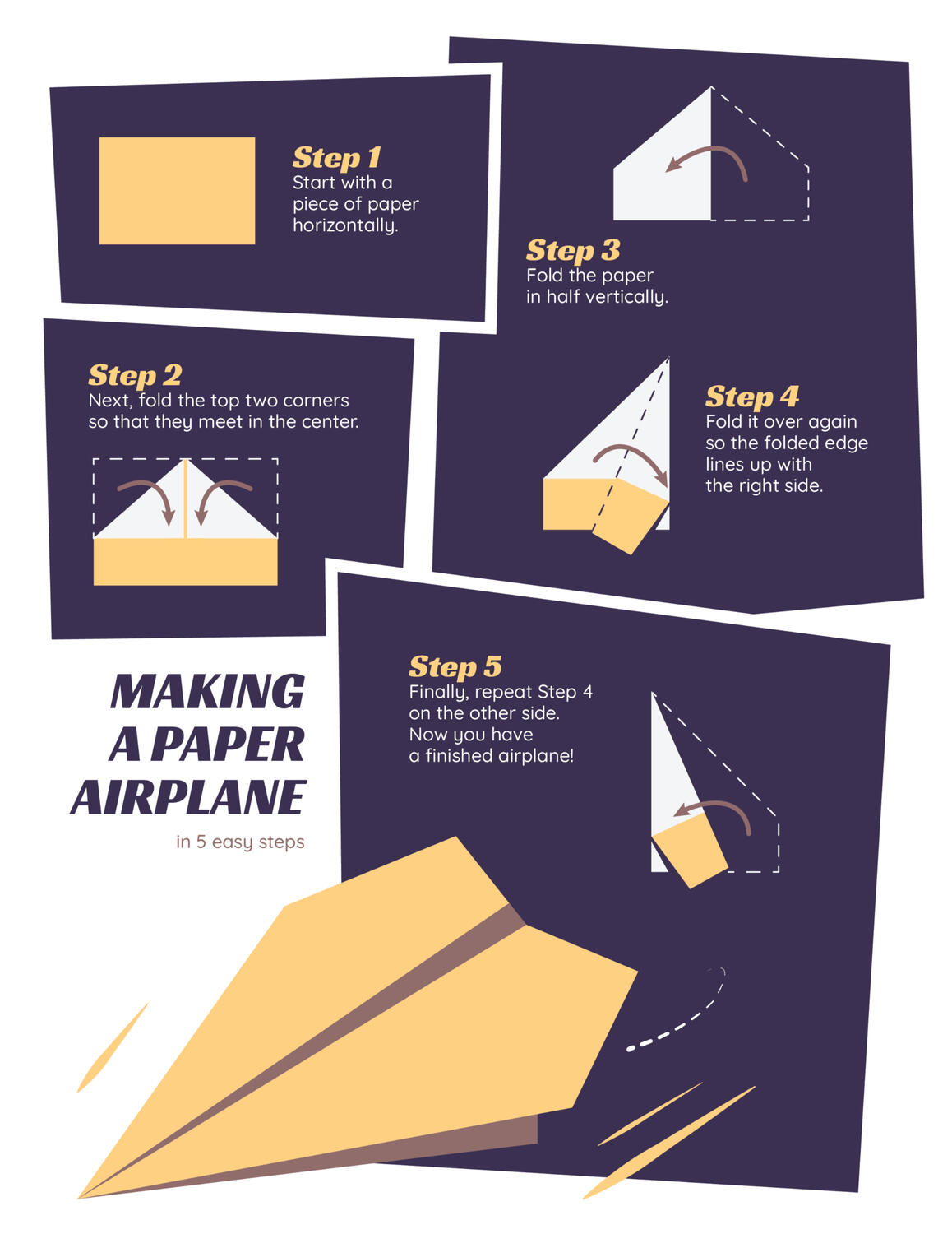 Making a Paper Airplane Fun Infographic